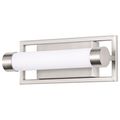 Product Image of Canal Small Vanity LED Brushed Nickel Finish White Acrylic Lens