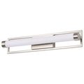 Product Image of Canal Medium Vanity LED Brushed Nickel Finish White Acrylic Lens