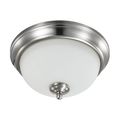 Product Image of 19 Watt 11" LED Flush Mount Fixture 3000K Dimmable Brushed Nickel Frosted Glass