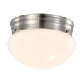 Product Image of 12 Watt 7" LED Flush Mount Fixture 3000K Dimmable Brushed Nickel Frosted Glass