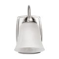 Product Image of 8 Watt LED 1 Light Vanity Fixture 3000K Brushed Nickel w/ Alabaster Glass