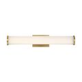 Product Image of Lena LED Vanity Brushed Brass w/ Striped Lens