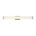 Product Image of Lena LED Vanity Brushed Brass w/ Striped Lens