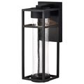 Product Image of Ledges 6W LED Medium Wall Lantern Matte Black w/ Clear Seeded Glass
