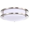 Product Image of Glamour LED 10" Flush Mount Fixture Brushed Nickel Finish CCT Selectable 3K/4K/5K