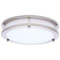 Product Image of Glamour, LED 10" Flush Mount, Brushed Nickel Finish, 27K/3K/35K/4K/5K CCT Selectable