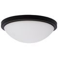 Product Image of Button 11 Inch LED Flush Mount Fixture Matte Black Finish CCT Selectable 120 Volts