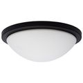 Product Image of Button 13 Inch LED Flush Mount Fixture Matte Black Finish CCT Selectable 120 Volts