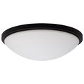 Product Image of Button 17 Inch LED Flush Mount Fixture Matte Black Finish CCT Selectable 120 Volts