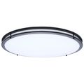 Product Image of Glamour, LED 24" Flush Mount, Black Finish, 27K/3K/35K/4K/5K CCT Selectable