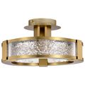 Product Image of Darrow 13 Inch LED Semi Flush Vintage Brass Acrylic Panels
