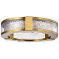 Product Image of Darrow 13 Inch LED Flush Mount Vintage Brass Acrylic Panels