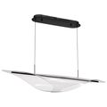 Product Image of Geneva 46 Inch LED Island Pendant Matte Black Silk Screened Acrylic Lens