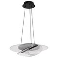 Product Image of Geneva 18 Inch LED Pendant Matte Black Silk Screened Acrylic Lens