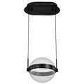 Product Image of Arvada 8 Inch LED Pendant Matte Black Silk Screened Acrylic Lens