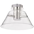 Product Image of Edmond 14 Inch LED Semi Flush Polished Nickel w/ Clear Glass