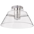Product Image of Edmond 17 Inch LED Semi Flush Polished Nickel w/ Clear Glass