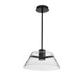 Product Image of Edmond 17 Inch LED Pendant Matte Black w/ Clear Glass