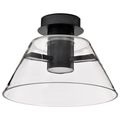 Product Image of Edmond 14 Inch LED Semi Flush Matte Black w/ Clear Glass
