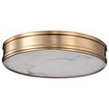 Product Image of Kendall 14 Inch LED Flush Mount Burnished Brass w/ Alabaster Glass