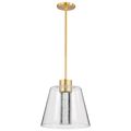 Product Image of Aura 12 Inch LED Pendant Brushed Brass K9 Bubble Crystal 3000K CCT