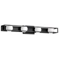 Product Image of Jenkins 32 Inch 4 Light LED Vanity Matte Black w/ Frosted Glass