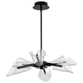 Product Image of Sedona 28 Inch 6 Light LED Chandelier Matte Black Silk Screened Acrylic Lens