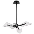 Product Image of Sedona 27 Inch 4 Light LED Chandelier Matte Black Silk Screened Acrylic Lens