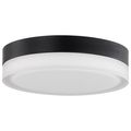 Product Image of Pi 11" Flush Mount LED Fixture Black Finish w/ Etched Glass