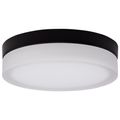 Product Image of Pi 9 Inch LED Flush Mount Black Finish Frosted Etched Glass CCT Selectable 120 Volts