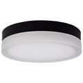 Product Image of Pi 11 Inch LED Flush Mount Black Finish Frosted Etched Glass CCT Selectable 120 Volts
