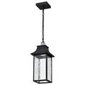 Product Image of Austen Collection 1 Light Outdoor Hanging Fixture LED SMART Starfish RGBTW CCT Selectable Matte Black Clear Water Glass