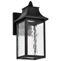 Product Image of Austen Collection 1 Light Outdoor Small Wall Fixture LED SMART Starfish RGBTW CCT Selectable Matte Black Clear Water Glass