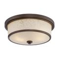 Product Image of Diego LED Outdoor Flush Fixture w/ Satin Amber Glass
