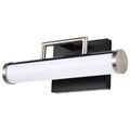 Product Image of Solano LED Small Vanity Black and Brushed Nickel Finish White Acrylic Lens