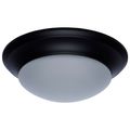 Product Image of 18W Flush Mount Twist & Lock Fixture LED 12" Matte Black Finish Frosted Glass