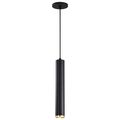 Product Image of Century 12 Watt 16" LED Pendant Matte Black and Brushed Brass Finish