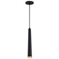 Product Image of Melrose 12 Watt 16" LED Pendant Matte Black and Brushed Brass Finish