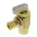 Product Image of 1/2" Female Solder x 1/4" OD Compression Angle Stop Valve, Lead Free (Rough Brass)