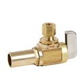 Product Image of 1/2" Male Press x 1/4" OD Comp Angle Stop Valve, Lead Free (Rough Brass)