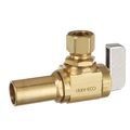 Product Image of 1/2" Male Press x 3/8" OD Comp Angle Stop Valve, Lead Free (Rough Brass)