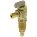 Product Image of 1/2" PEX Crimp Longshank x 1/4" OD Compression Angle Icemaker Valve (Rough Brass)