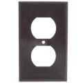 Product Image of Duplex receptacle cover with 1/2" mounting screws (Brown)