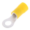 Product Image of Insulated Yellow Solderless Closed Ring Terminal, 12-10 AWG, Stud #10 (Pack of 50)