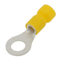 Product Image of Insulated Solderless Closed Ring Terminal, 12-10 AWG, 1/4" Stud (50 Pack)