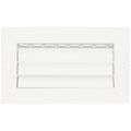 Product Image of 8" x 4" Aluminum Curved-blade Adjustable Register 1-way (White)