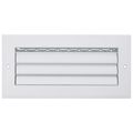 Product Image of 10" x 4" Aluminum Curved-blade Adjustable Register 1-way (White)