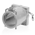 Product Image of Receptacle Housing, Rhino-hide Single Pole Connector, Cast Aluminum, Silver