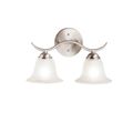 Product Image of Dover 14" 2 Light Vanity Light w/ Etched Seeded Glass (Brushed Nickel)