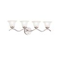Product Image of Dover 30.5" 4 Light Vanity Light w/ Etched Seeded Glass (Brushed Nickel)
